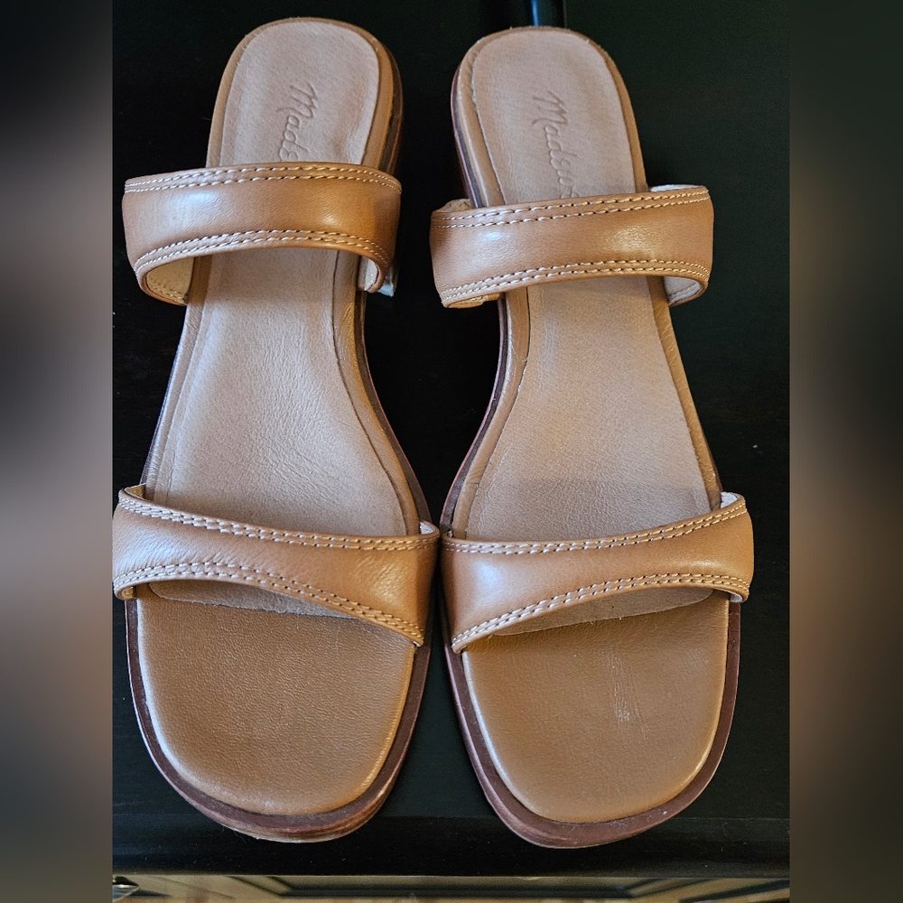 Madewell Saige Leather Block Heel Sandals